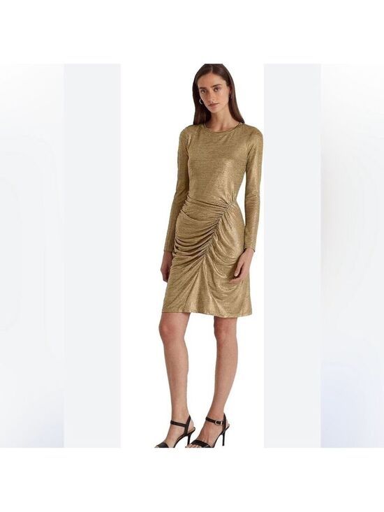 Lauren Ralph Lauren Dresses & Skirts - NWT Lauren Ralph Lauren gold foil dress size 6